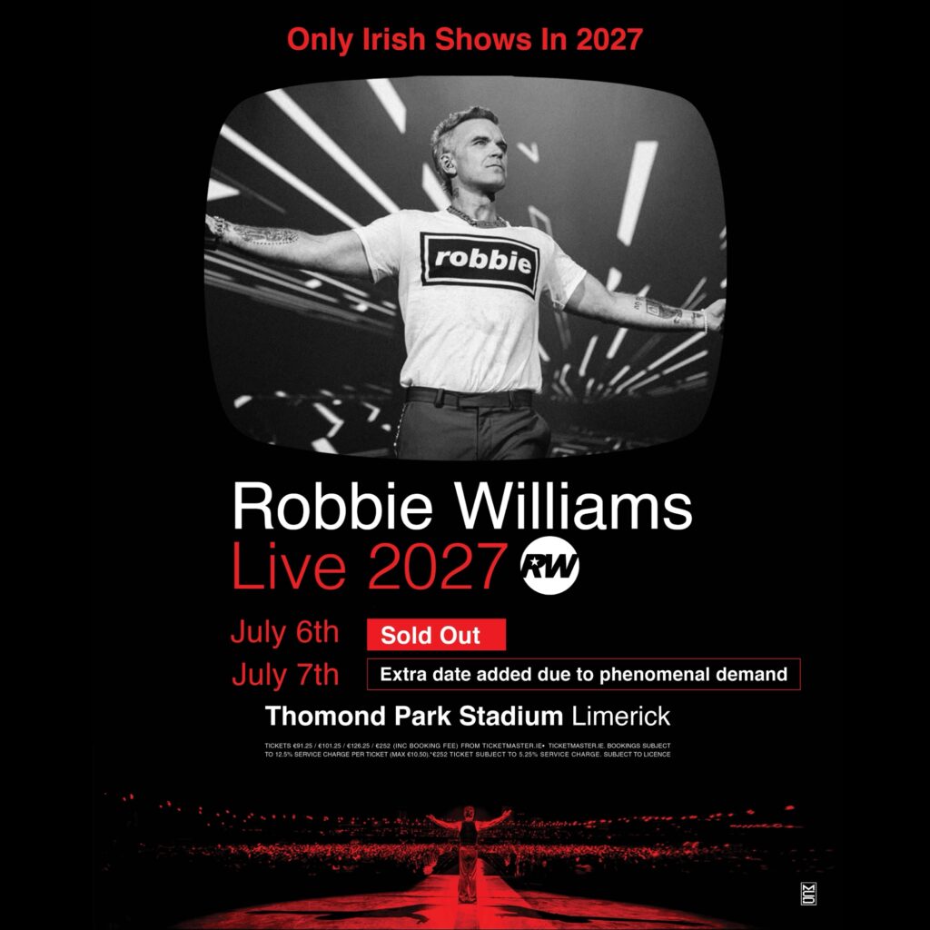 Robbie Williams live at Thomond Park Stadium, Limerick, 6 and 7 July 2027